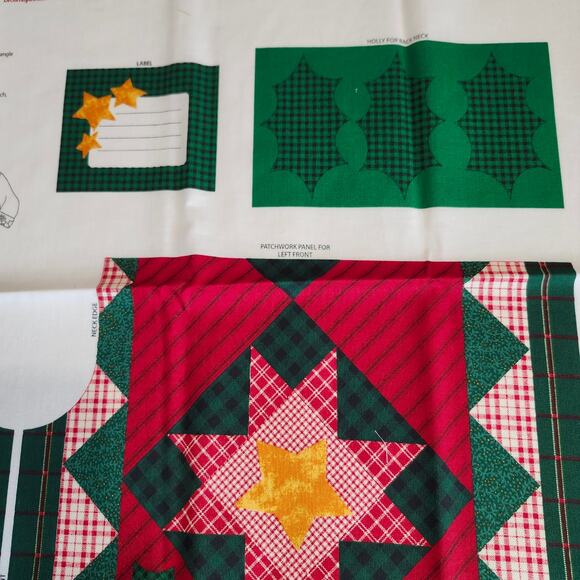 Dream Spinners Country Christmas Sweatshirt Jacket Cut & Sew Fabric Panel NEW - Picture 8 of 8